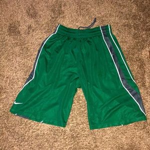 Green Nike shorts